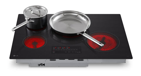 LG 30" 4-Element Electric Cooktop with UltraHeat™ 2.5kW Element - Black - CBEW3013BE