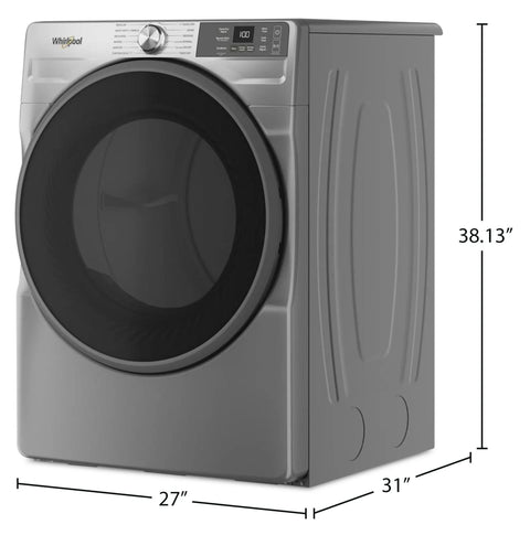 Whirlpool 7.4 Cu. Ft. Smart Gas Dryer with Wrinkle Shield™ - Radiant Silver - WGD5720RR