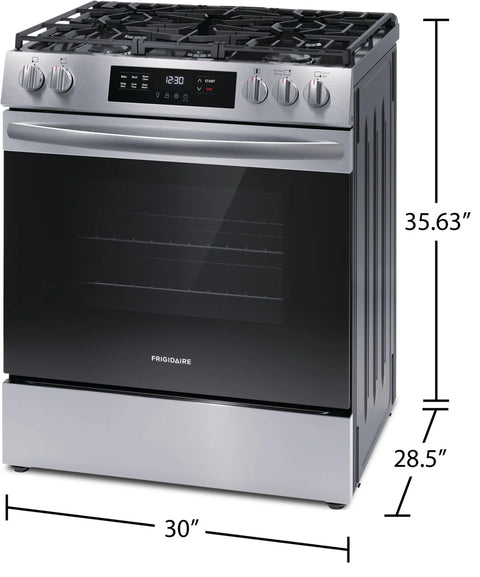 Frigidaire 5.1 Cu. Ft. Gas Range With Quick Preheat and Five Burner Cooktop - Stainless Steel - FCFG3062AS