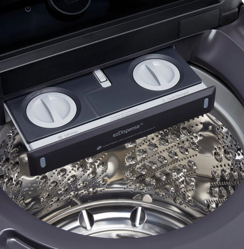 LG 6.3 Cu. Ft. Smart Top-Load High-Efficiency Washer - Black Steel - WT8600CB