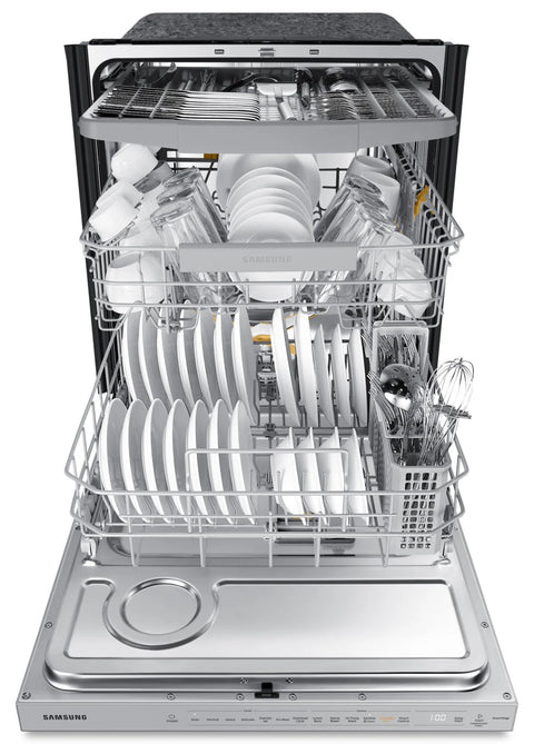 Samsung 24" 42 dBA Built-In Top-Control Dishwasher with 3rd Rack - DW80B7070AP/AC