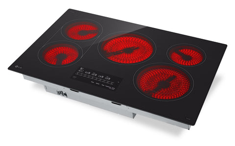 LG 30" 5-Element Electric Cooktop with UltraHeat™ 3.2kW Element - Black - CBEW3017BE
