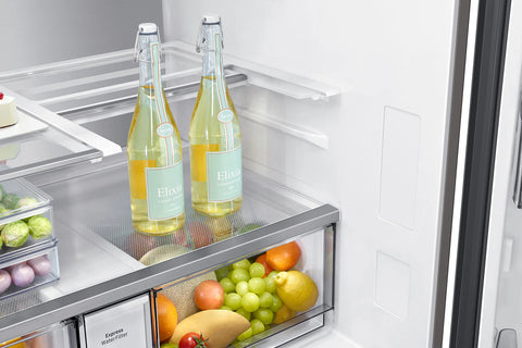 Samsung 36" 22.5 Cu. Ft. Bespoke Counter-Depth 4-Door Flex™ with AI Family Hub+™ Refrigerator - Stainless Steel - RF23DB9900QDAC