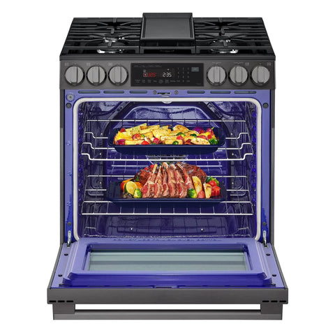 LG 6.3 Cu Ft. Smart Gas Slide-In Range with Air Fry – Black Stainless Steel - LSGL6335Z