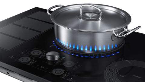 Samsung 36" 5-Element Smart Induction Cooktop with Flex Zone & Virtual Flame Technology™ - Black Stainless Steel - NZ36K7880UG/AA