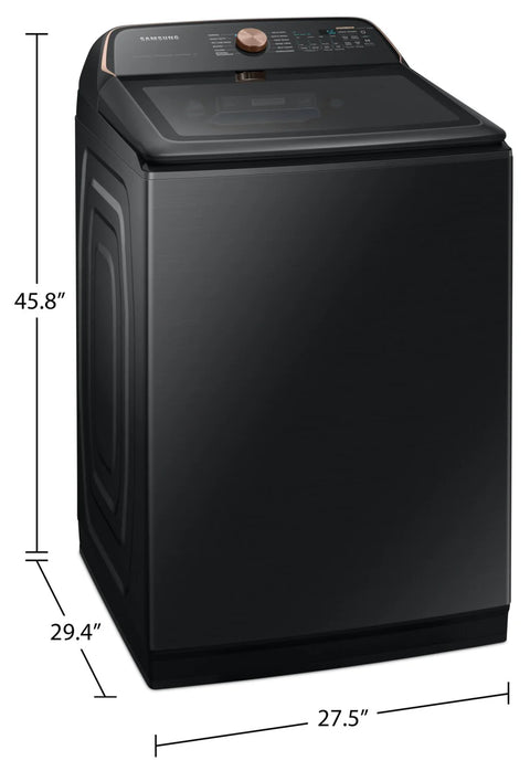Samsung 6.2 Cu. Ft. Top-Load High-Efficiency Washer - Black Stainless Steel - WA54CG7550AVA4