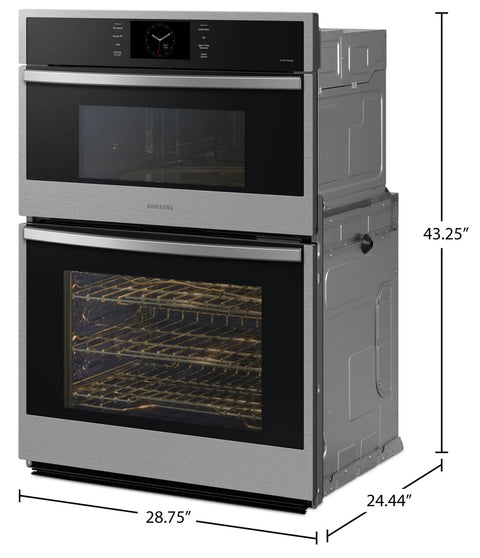 Samsung 30" 7 Cu. Ft. Electric Micowave Combination Wall Oven with Steam Cook - Stainless Steel - NQ70CG600DSRAA