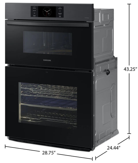 Samsung 30" 7 Cu. Ft. Electric Micowave Combination Wall Oven - Matte Black Steel - NQ70CG700DMTAA