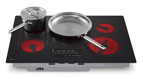 LG 30" 5-Element Electric Cooktop with UltraHeat™ 3.2kW Element - Black - CBEW3017BE