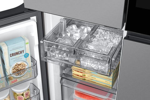 Samsung 36" 22.5 Cu. Ft. Bespoke Counter-Depth 4-Door Flex™ with AI Family Hub+™ Refrigerator - Stainless Steel - RF23DB9900QDAC