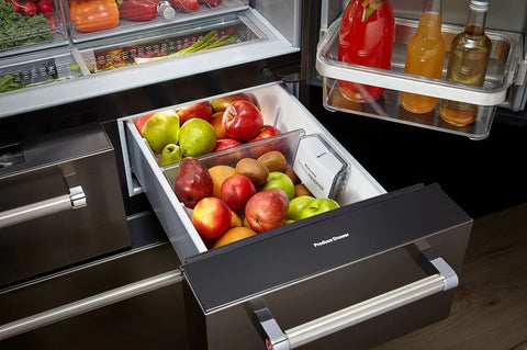 KitchenAid 36" 24 Cu. Ft. Multi Door French-Door Refrigerator - Black Stainless Steel - KRMF706EBS