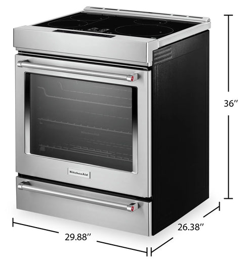 KitchenAid 6.4 Cu. Ft. Induction Range with Air Fry and AquaLift® - Stainless Steel - KSIS730PSS