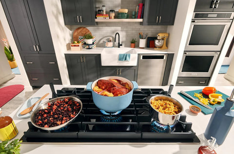 KitchenAid 36" Gas-on-Glass Cooktop - KCGG536PBL