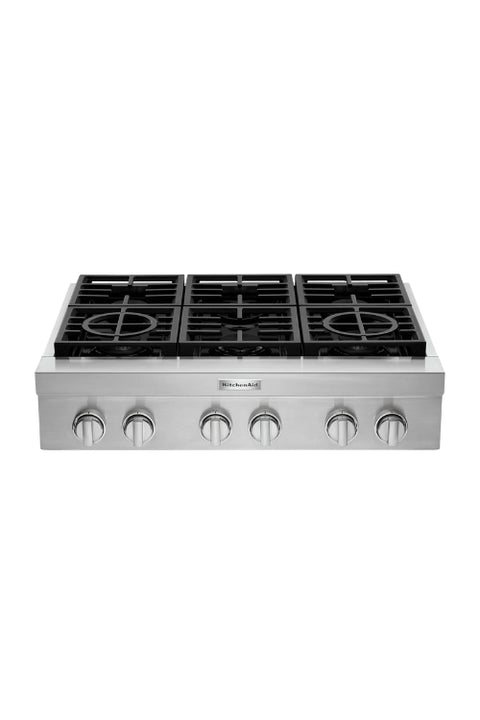 KitchenAid 5.1 Cu. Ft. Smart Gas Range with Self-Clean - Stainless Steel - KFGC506JSS