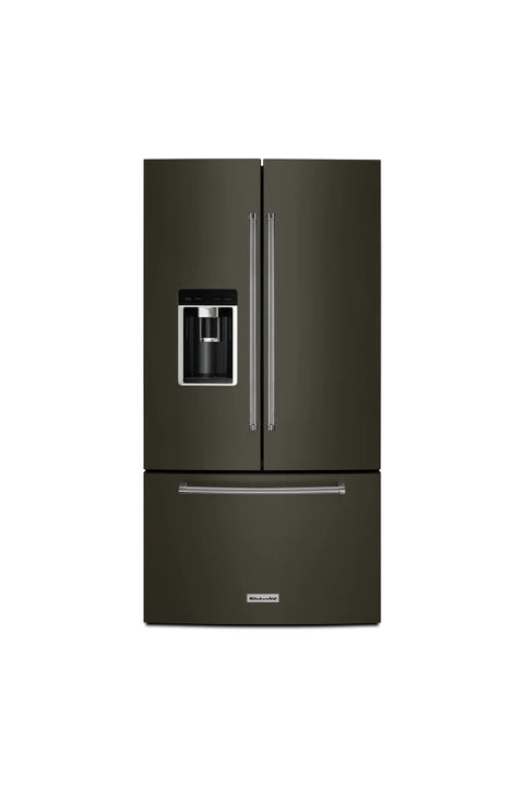 KitchenAid 36" 24 Cu. Ft. French-Door Refrigerator - Black Stainless Steel PrintShield™ Finish - KRFC704FBS