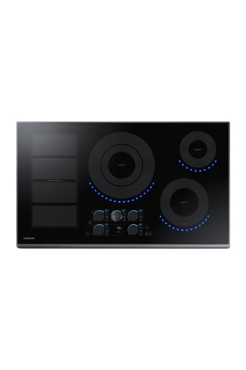 Samsung 36" 5-Element Smart Induction Cooktop with Flex Zone & Virtual Flame Technology™ - Black Stainless Steel - NZ36K7880UG/AA