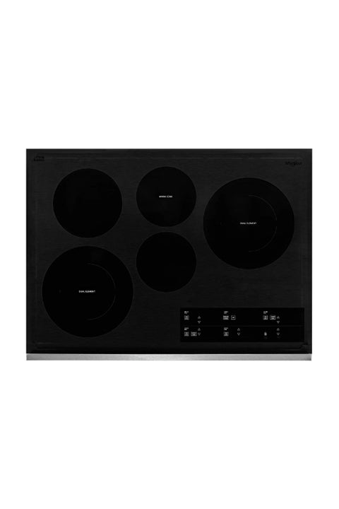 Whirlpool 30" 5-Element Electric Cooktop - Stainless Steel - WCE97US0KS