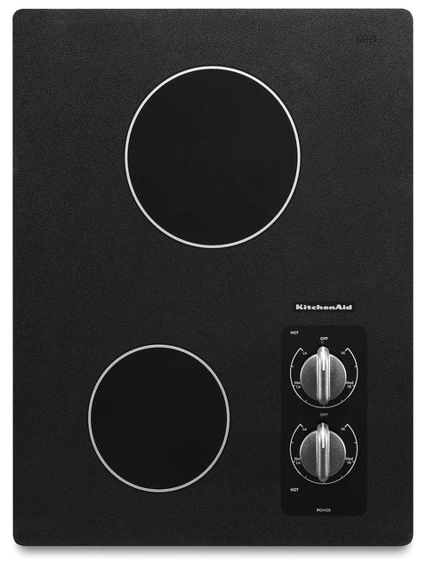KitchenAid 15" 2-Element Electric Cooktop - Black - KECC056RBL